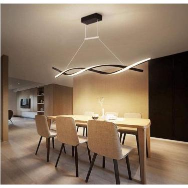Imagem de Pendente Espiral Led Infinito Dna Mesa Jantar Bancada Ilha