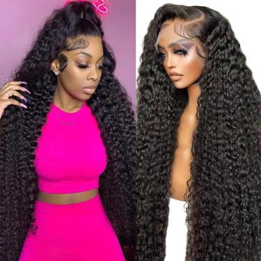 Imagem de Perucas JTMMP Deep Wave Lace Front 26 polegadas 200% de densidade H. H