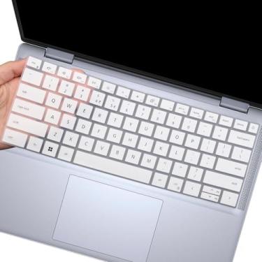 Imagem de Capa protetora de teclado para notebook Dell Inspiron 14 5440 7441 7440 e Inspiron 16 7640, Inspiron Plus 14 7441 7440 e Inspiron Plus 16 7640 - branca