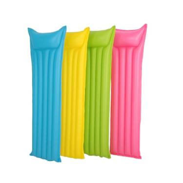 Imagem de Colchão Inflável Tapete Flutuante Colorido Bóia Praia Piscina Crianças e Adultos (Azul)