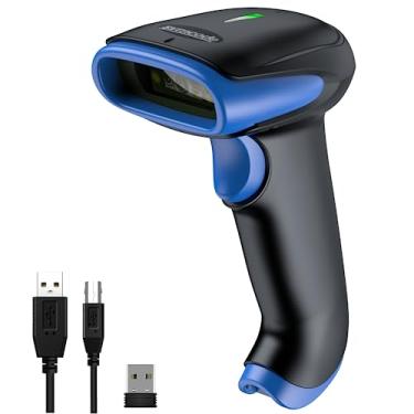 Imagem de Symcode Scanner de código de barras sem fio 2D, Bluetooth6.0 e sem fio 2.4G e conexão USB com fio, leitor de código de barras QR 1D 2D, leitura automática e precisa para smartphone, tablet, PC