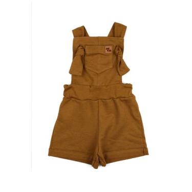 Imagem de Jardineira Curta Moletinho Menino - Caramelo - Ame Kids, G