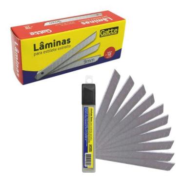 Imagem de Refil de Estilete Estreito Lâmina 9mm Blister c/ 10 Unidades - Gatte  