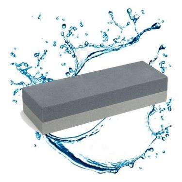 Imagem de Pedra Para Afiar Facas Granulação Dupla 400 e 1000 Com Fácil Limpeza e