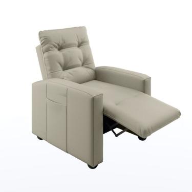 Imagem de Poltrona Reclinável Titano Revestimento Sintético Bege