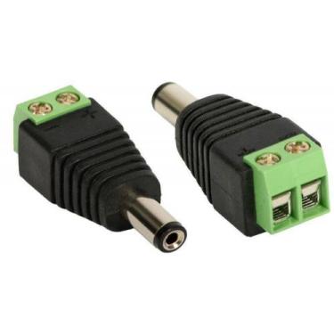 Imagem de Kit 10 Unid. Conector P4 Macho com Borne para CFTV com Indicadores de 