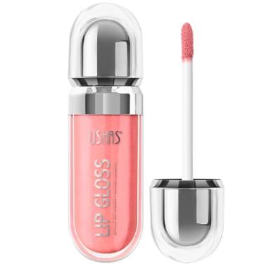 Imagem de Lip Gloss – 7ml - Brilho Labial Hidratante, Efeito 3D Duradouro, molhado, Não Pegajoso, 12 Tons América Mix Store – USHAS (#04-PÉTALAS DE ROSA)