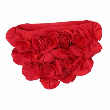 Imagem de Touca de Natação Feminina e Infantil Elástica Premium Com Flores 3D – Chapéu de Natação retrô Adequado para Cabelos Longos Em (#02)