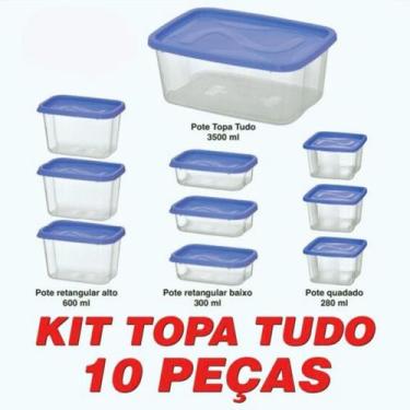 Imagem de Kit Com 10 Potes Topa Tudo Sanclick BPA Free Resistente - Plásticos Sa
