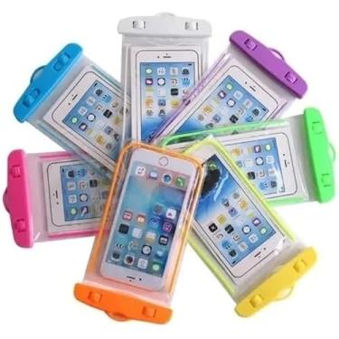 Imagem de Bolsa Case Prova Dágua Celular Universal Impermeável Oferta, até 6,5 polegadas, para samsung, iphone, xiaomi, motorola (Amarelo)