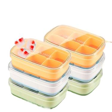 Imagem de Forma de gelo de silicone com 6 peças e tampa