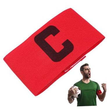 Imagem de IMIKEYA Braçadeira de capitão de futebol para meninos e meninas ajustável vermelho material resistente ajuste confortável adequado para esportes de equipe