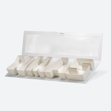 Imagem de Geoto Caixa de Natal com 4 letras de 53 x 15 x 5 cm para embrulho de presente, caixa de papelão de Natal decorativa para flores e alimentos (branca com janela)