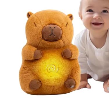 Imagem de Pelúcia Capivara que Respira e Ajuda na Hora de Dormir - Capivara Do Sono, Ursinho de Pelúcia que Respira com Luzes e Sons Relaxantes