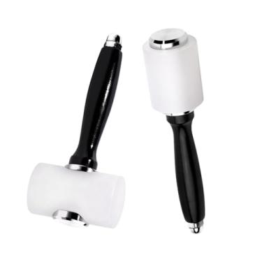 Imagem de MotiveTech Martelo de Escultura em Couro, Martelo de Nylon, Ferramenta Manual de Cabeça Reta, 2 Peças