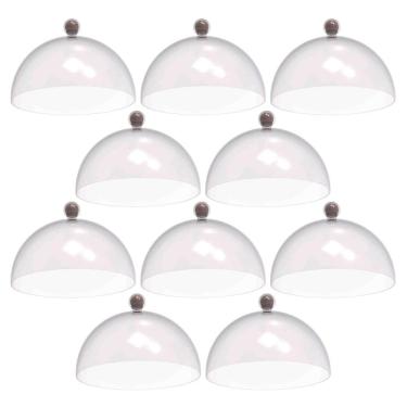 Imagem de Kit 8 Cúpulas de Plástico 25cm para Doces Bolos Tortas Amêndoa Padaria Hotel Crippa