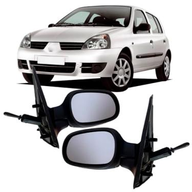 Imagem de Par Retrovisor Clio e Clio Sedan 2000 A 2012 Com Controle Manual