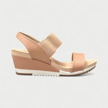 Imagem de Sandália Anabela Modare Conforto Calce Fácil Nude, Nude, 38