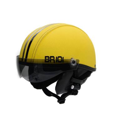 Imagem de Capacete Coquinho Scooter Elétrica Bike Amarelo Viseira