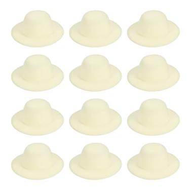 Imagem de PATIKIL 5.3 Inch Mini Formal Hats, 12 Pcs Miniature Doll Hats Mini Top Hat for Crafts Hair Accessories Decorate Doll Snowman, Creamy White