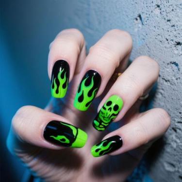 Imagem de Adesivos de unhas BJR Halloween Cartoon Fake Wearable Wholesale