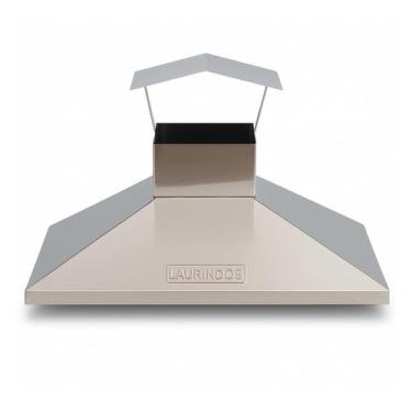 Imagem de Coifa Chapéu Inox de Espetinho Móvel Chaminé Churrasco - LAURINDOS CHU