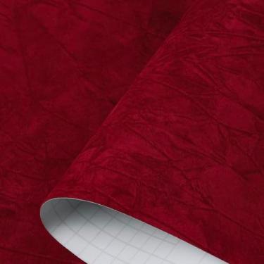 Imagem de Decotalk Adesivo de papel de parede de tecido de feltro de 60 x 304 cm papel de parede de feltro de veludo para forro de gaveta caixa de joias papel de parede de feltro grosso macio