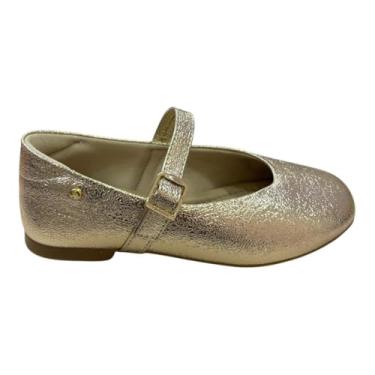 Imagem de Sapatilha Infantil Pampili Ballet Fivela Metalizada Dourada (Dourado, BR, Criança de 4 a 8 anos, Numérico, P, 31)