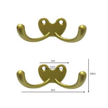 Imagem de Kit c/2 Cabides Duplos de Metal Chapolim para Pendurar Bolsas, Toalhas