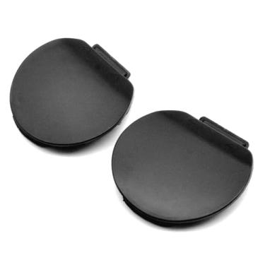 Imagem de HAOTOM 1 par de tampas de gancho de reboque da grade do para-choque dianteiro esquerdo direito compatível com Mazda CX-9 2013-2015 substitui TK2150A11BB, TK21-50-A11-BB, TK21-50-A12-BB, TK2150A12BB