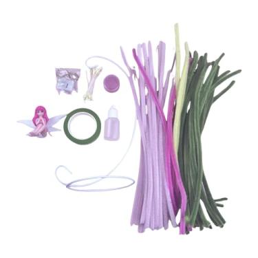 Imagem de Generic Kit para fazer flores com limpadores de cachimbo, faça você mesmo, luminária de flores para o quarto, Rosa