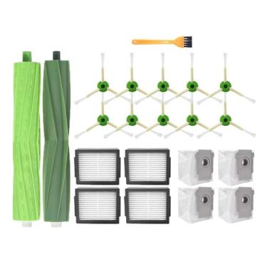 Imagem de Compatible With IRobot Roomba I7 I8 E5 E6 I3 J7 I6 Robot Vacuum Cleaner Accessories Main Side Brush Spare Parts(20PCS7)