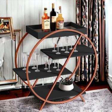 Imagem de Adega Jb 4009 Preto E Bronze Bechara