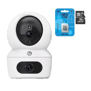 Imagem de Câmera de Segurança IP Wi-Fi H7c Dual 2K com Giro 360° Pan/Tilt e Visão Noturna + Cartão MicroSD 32GB – Monitoramento Externo