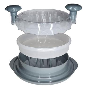 Imagem de Triturador de frango grande com inserção removível de peito de frango e outros trituradores de carne, torção manual para desfiar frango, carne de porco ou alface, solução antiderrapante embutida