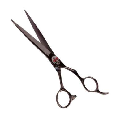 Imagem de Tesoura Fio Navalha Anatomic Caveira Black 6.5 - Marco Boni