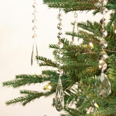 Imagem de KI Store Ornamentos de vidro de cristal, 20 peças, ornamentos decorativos para pendurar na árvore de Natal, festa de casamento, manzanita, lustre de peça central