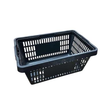 Imagem de Cesta Plástica de Supermercado, 15L, Reforçada, Suporta até 10kg, Ideal para Lojas, Mercearias e Padarias