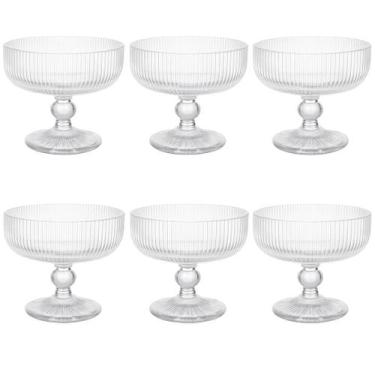 Imagem de Taca Rayê Sobremesa Transp 320 ml Kit 6 Peças Estilo Luxo, Mesa posta,