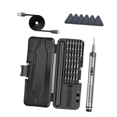 Imagem de Bothyi Mini chave de fenda elétrica compacta 3.7V, conjunto de chave de fenda de precisão para drones, Cinza