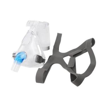 Imagem de Máscara CPAP Facial Completa De Silicone Médico Auto BiPAP Para Apneia