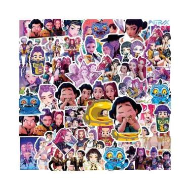 Imagem de Adesivos Kawaii À Prova d'Água De Demon Hunters KPop Para Capas De Tel