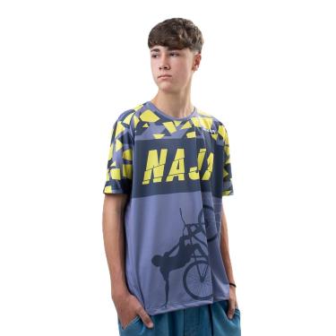 Imagem de Camiseta Masculina HUPI Bike Naja Grafite/Amarelo