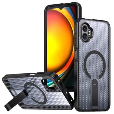 Imagem de Wireless PROTECH Capa para Samsung Galaxy XCover7 Pro SM-G766, ímã embutido oculto e suporte, design de dissipação de calor de malha de favo de mel - preta