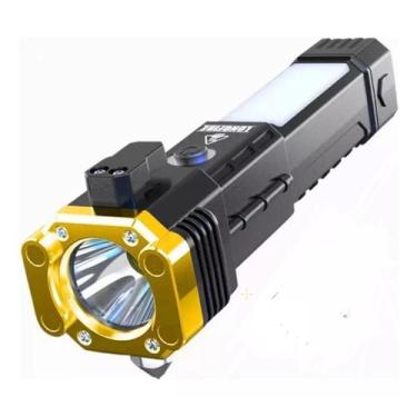 Imagem de Lanterna Militar Indestrutível Imã Faca Martelo Sos Yellow - Other,lan