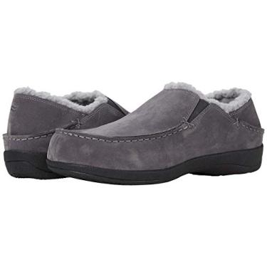 Imagem de Powerstep Chinelo masculino ArchWear, sapatos de casa, chinelos ortopédicos com suporte de arco, alívio da dor da fascite plantar, chinelos para homens, ambientes internos e externos, Carvão/Cinza, 39