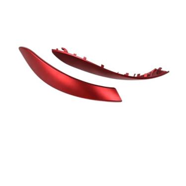 Imagem de Portas internas lidar com exterior puxar guarnição capa acessórios do carro Compatível com bmw 3 4 3gt série 2013-2018 f30 316d 318d 320d f31 320i 325d(Red 2PCS)