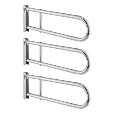 Imagem de Barra de Apoio Articulada Inox para Banheiro Deficiente Idoso 60cm