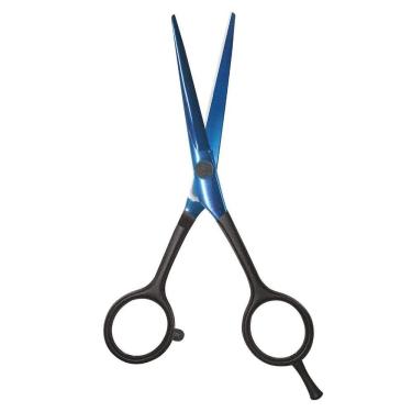 Imagem de Tesoura Profissional Soling Fio Navalha Premium Azul - Preta 5.5 Polegadas