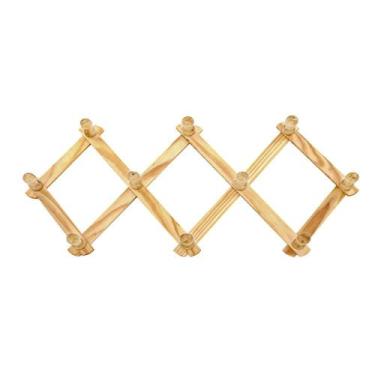 Imagem de Cabide Le Estrutura Dobrável de Madeira 30x7cm Bege, UNICA